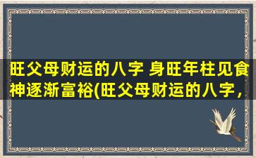 旺父母财运的八字 身旺年柱见食神逐渐富裕(旺父母财运的八字，身旺年柱逐渐富裕)